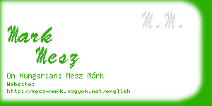 mark mesz business card